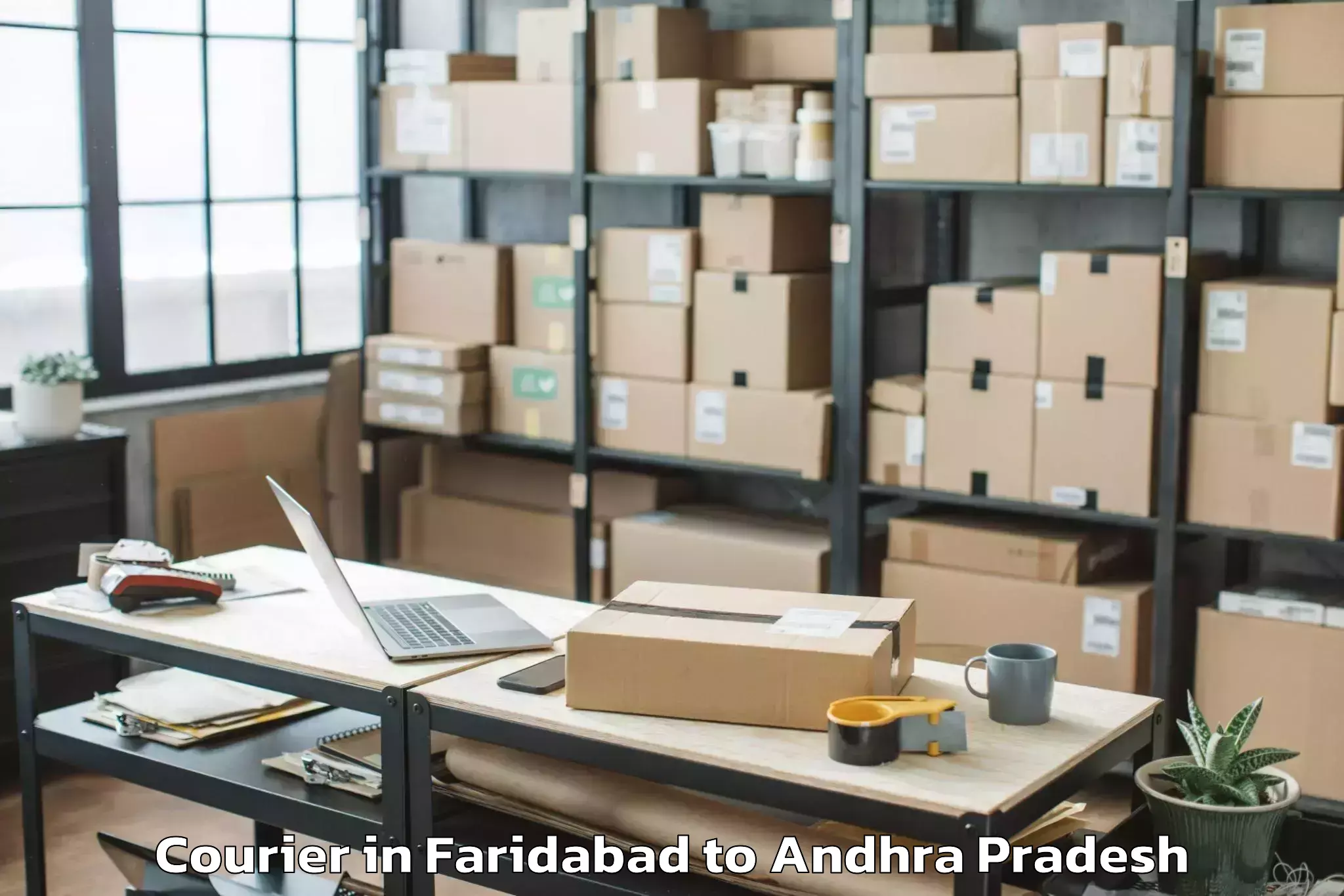 Book Your Faridabad to Uyyalavada Courier Today